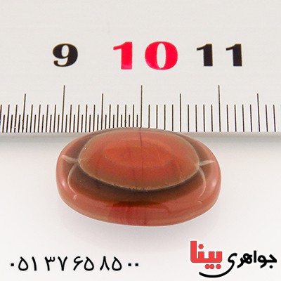 نگین انگشتر عقیق یمنی باباقوری سه پوسته خوشرنگ _کد:12858