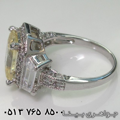 انگشتر سیترین مربعی
