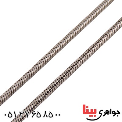 زنجیر نقره ایتالیایی رودیوم مدل ابریشمی سنگین 40 سانتی _کد:12860