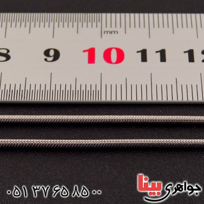 زنجیر نقره ایتالیایی رودیوم مدل ابریشمی سنگین 40 سانتی _کد:12860