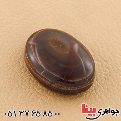 نگین انگشتر عقیق یمنی باباقوری سه پوسته خوش نقش _کد:12869
