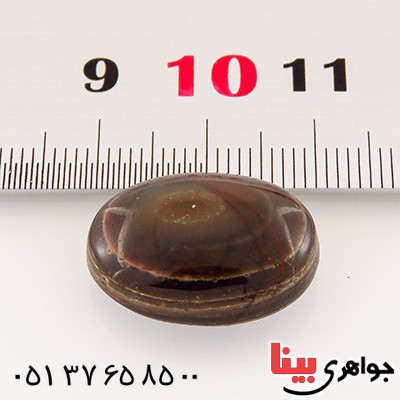 نگین انگشتر عقیق یمنی باباقوری سه پوسته خوش نقش _کد:12869