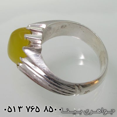 انگشتر عقیق زرد شرف الشمس دور چنگ