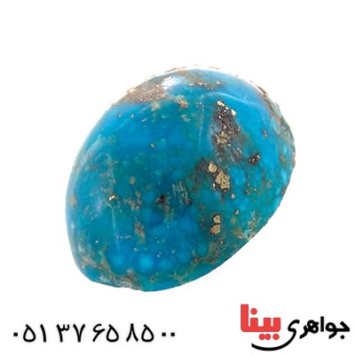 نگین انگشتر فیروزه نیشابوری بیضی خوش نقش _کد:12908