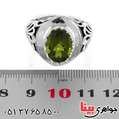 انگشتر زبرجد مردانه فاخر اسلیمی درشت و سنگین _کد:1765