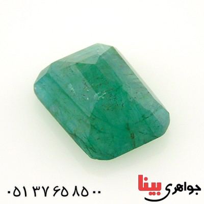 نگین انگشتر زمرد خوشرنگ و درشت مستطیلی _کد:12954