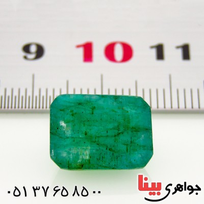 نگین انگشتر زمرد خوشرنگ و درشت مستطیلی _کد:12954