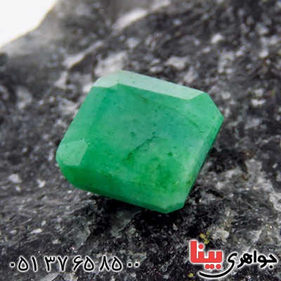 نگین انگشتر زمرد مربعی خوشرنگ _کد:12958
