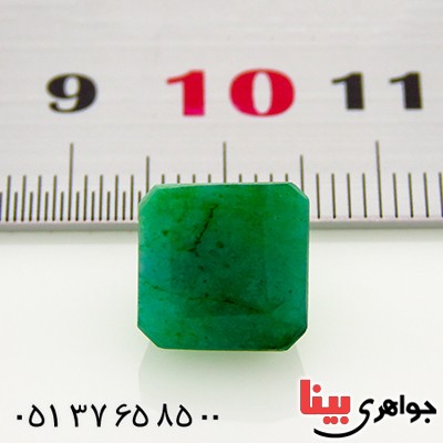 نگین انگشتر زمرد مربعی خوشرنگ _کد:12958