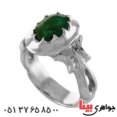 انگشتر زمرد کلاسیک جدید مردانه سنگین _کد:12971