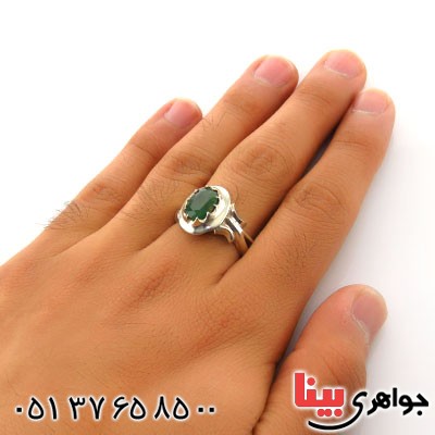 انگشتر زمرد کلاسیک جدید مردانه سنگین _کد:12971