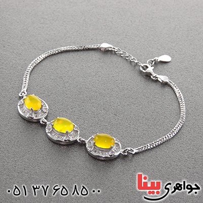 دستبند عقیق شرف الشمس میکروستینگ زنانه مدل ستایش _کد:12983