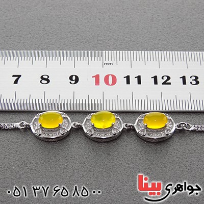 دستبند عقیق شرف الشمس میکروستینگ زنانه مدل ستایش _کد:12983