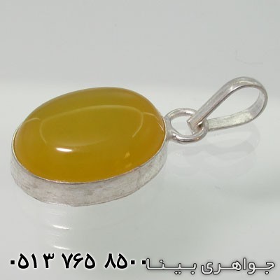 گردنبند عقیق شرف الشمس پشت نقره