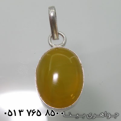 گردنبند عقیق شرف الشمس پشت نقره