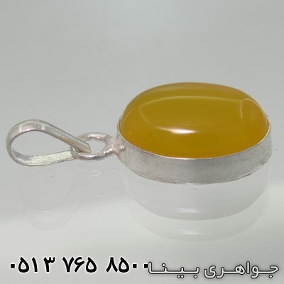 گردنبند عقیق شرف الشمس پشت نقره