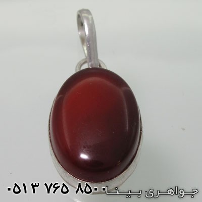 گردنبند عقیق پشت نقره