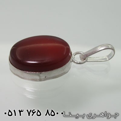 گردنبند عقیق پشت نقره