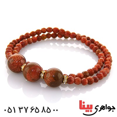 دستبند دلربا تراش دار دو رشته ای _کد:13031