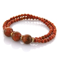 دستبند دلربا تراش دار دو رشته ای 