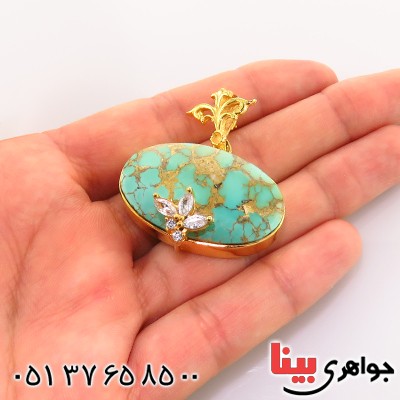 گردنبند فیروزه نیشابوری درشت فاخر صفوی _کد:1774