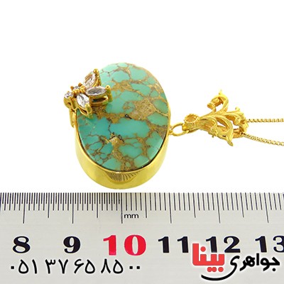 گردنبند فیروزه نیشابوری درشت فاخر صفوی _کد:1774