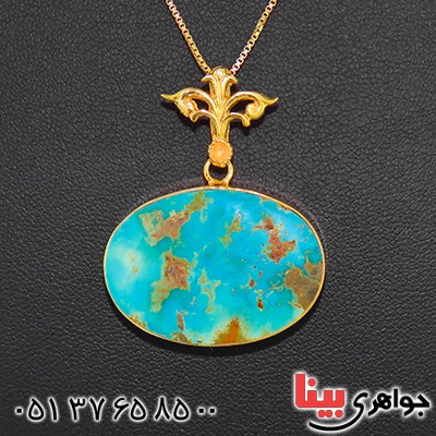 گردنبند فیروزه نیشابوری درشت فاخر صفوی _کد:1776