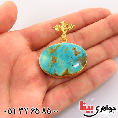 گردنبند فیروزه نیشابوری درشت فاخر صفوی _کد:1776