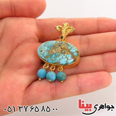 گردنبند فیروزه نیشابوری صفوی فاخر _کد:13048
