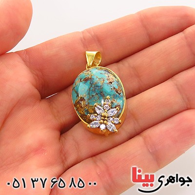 گردنبند فیروزه نیشابوری دامله فاخر _کد:13049