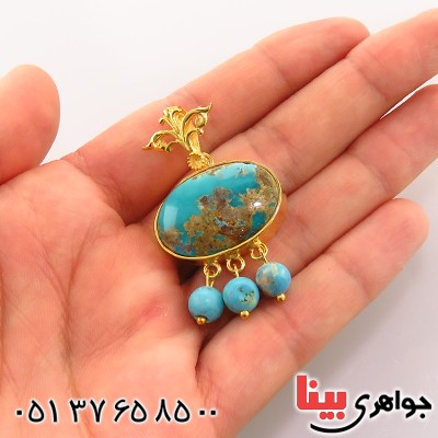 گردنبند فیروزه نیشابوری صفوی فاخر _کد:13051
