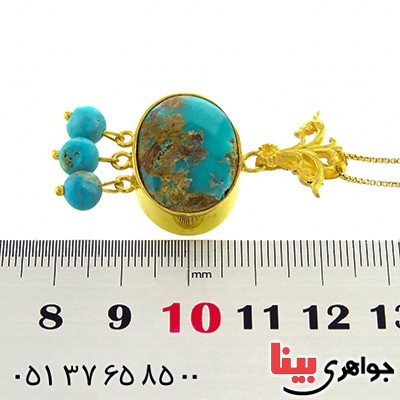 گردنبند فیروزه نیشابوری صفوی فاخر _کد:13051