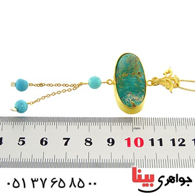 گردنبند فیروزه نیشابوری صفوی فاخر _کد:13053