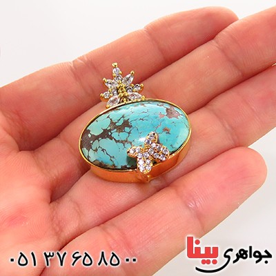 گردنبند فیروزه نیشابوری صفوی طرح پروانه _کد:13060