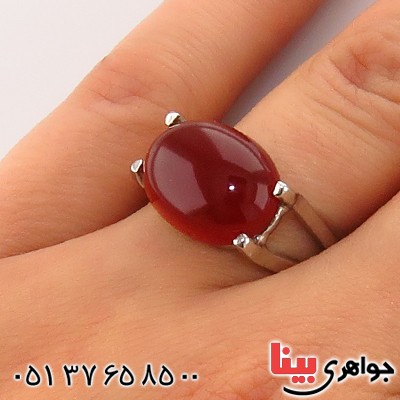 انگشتر عقیق خراسانی زنانه مدل گیتا _کد:13061