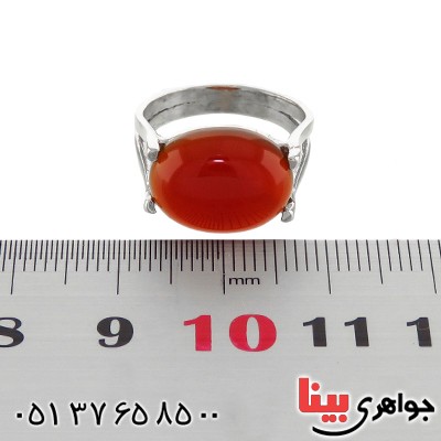 انگشتر عقیق خراسانی زنانه مدل گیتا _کد:13061