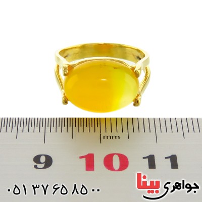انگشتر عقیق شرف الشمس لامپی زنانه مدل درسا _کد:13062