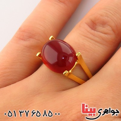 انگشتر عقیق خراسانی زنانه مدل آوا _کد:13064
