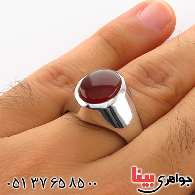 انگشتر عقیق یمنی کلاسیک فاخر _کد:1780