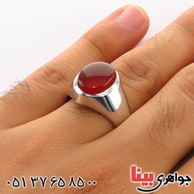انگشتر عقیق یمنی مردانه کلاسیک _کد:13066