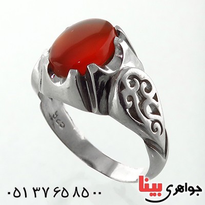 انگشتر عقیق یمنی مردانه زلال خاص _کد:1790