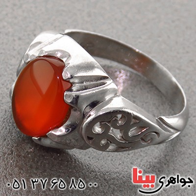 انگشتر عقیق یمنی مردانه زلال خاص _کد:1790