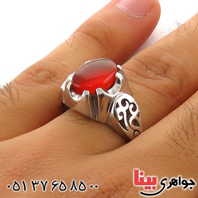 انگشتر عقیق یمنی مردانه زلال خاص _کد:1790