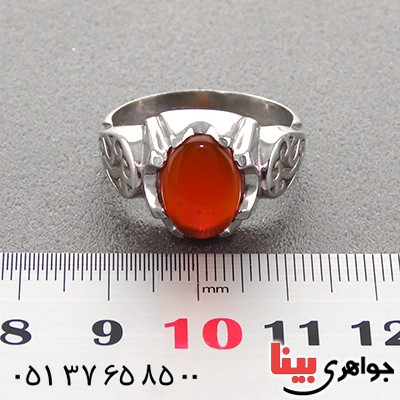 انگشتر عقیق یمنی مردانه زلال خاص _کد:1790