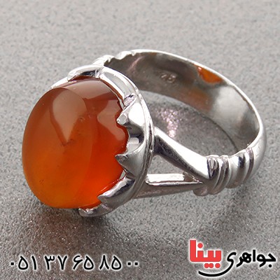 انگشتر عقیق یمنی مردانه منقش دامله _کد:13067