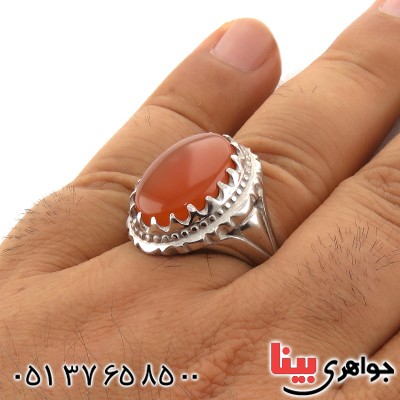 انگشتر عقیق یمنی مردانه درشت عالی _کد:1793