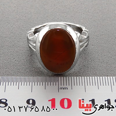 انگشتر عقیق یمنی تخت مردانه سنگین _کد:13075