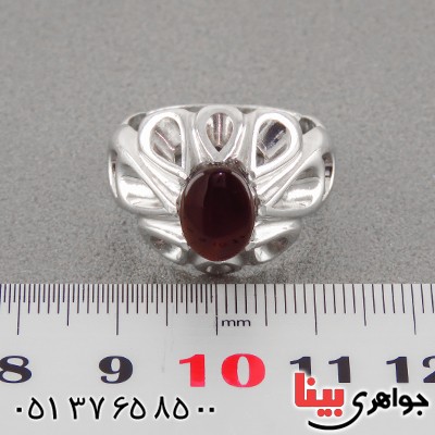 انگشتر عقیق یمنی مردانه خوشرنگ اشکی _کد:13080