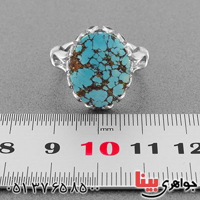 انگشتر فیروزه نیشابوری شجری مردانه _کد:13082