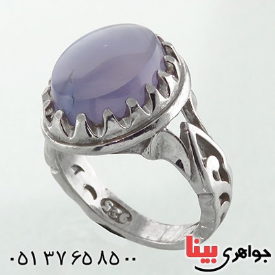 انگشتر عقیق یمنی کبود درشت مردانه _کد:13086
